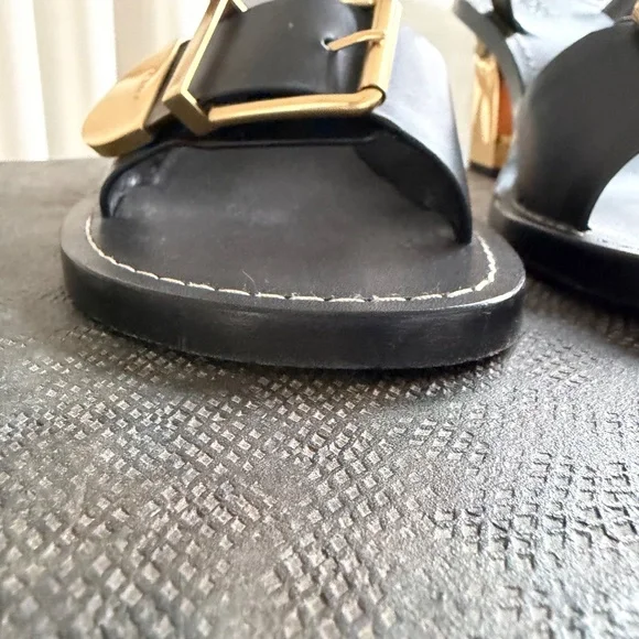 Chloé Women's Rebecca Ankle Strap Slingback Buckled High Heel Sandals - Picture 10 of 11